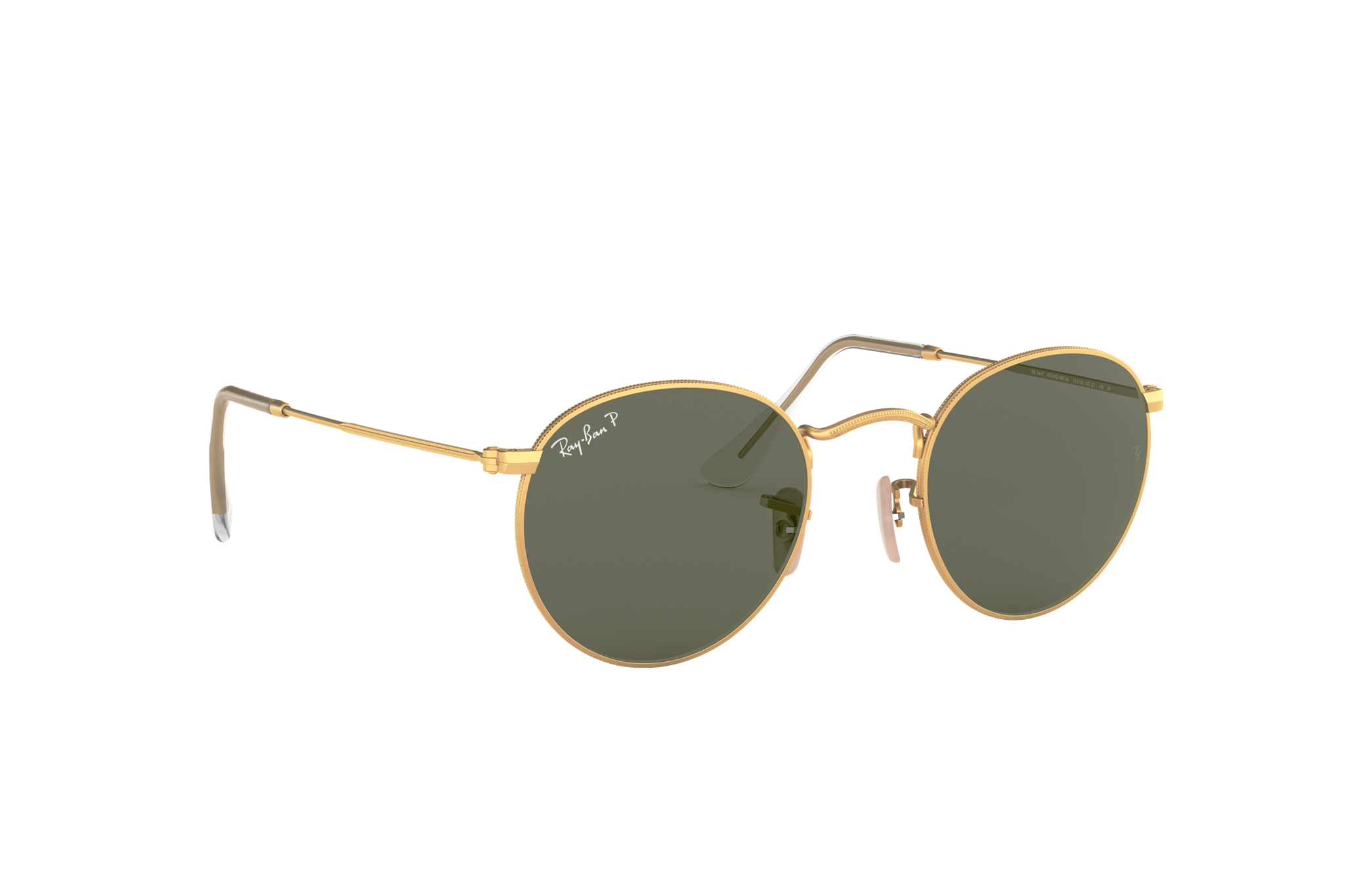 Ray-ban Sunglasses Round Metal Unisex Gold Frame Green Lenses 50-21