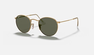 ROUND METAL Sunglasses in Gold and Green - RB3447 | Ray-Ban® US