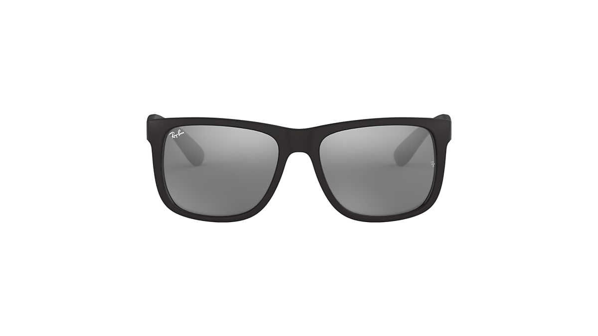 JUSTIN COLOR MIX Sunglasses in Rubber Black and Grey Mirror Silver