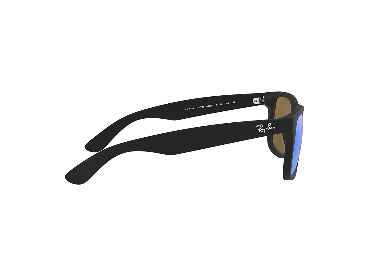JUSTIN COLOR MIX Sunglasses in Rubber Black and Blue Mirror JUSTIN COLOR MIX Sunglasses in Rubber Black and Blue Mirror