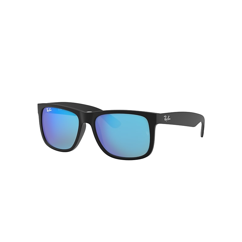 Ray-Ban Justin Color Mix Sunglasses Black Frame Blue Lenses 54-16