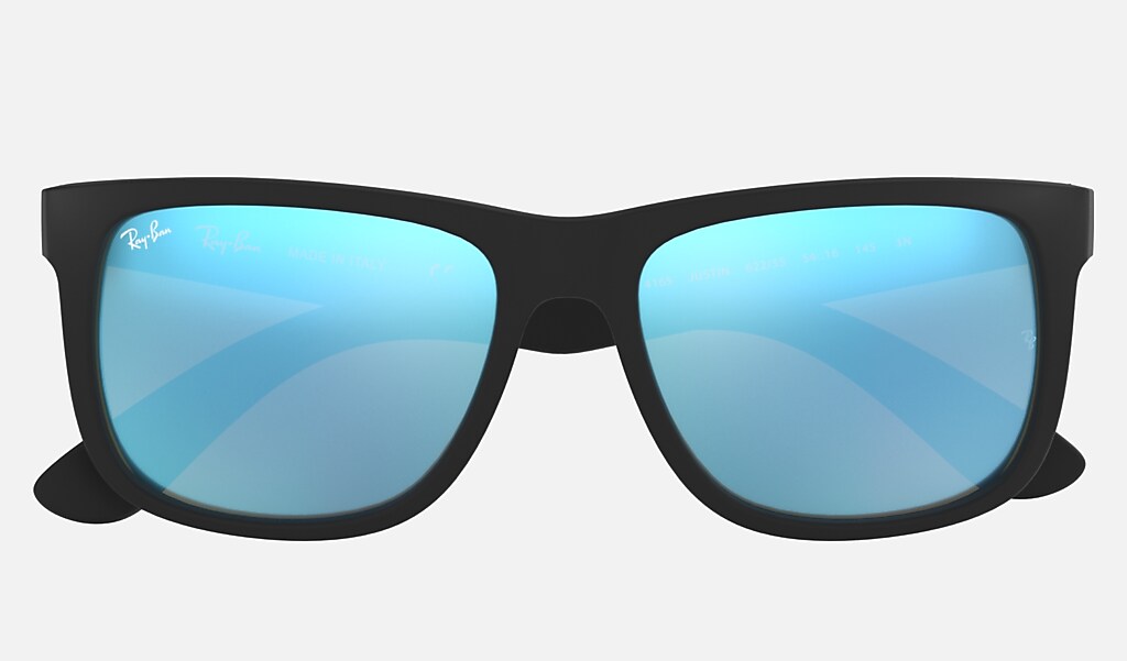 Ray Ban Justin Color Mix Rb4165 Black Nylon Blue Lenses 0rb 5555 Ray Ban Usa