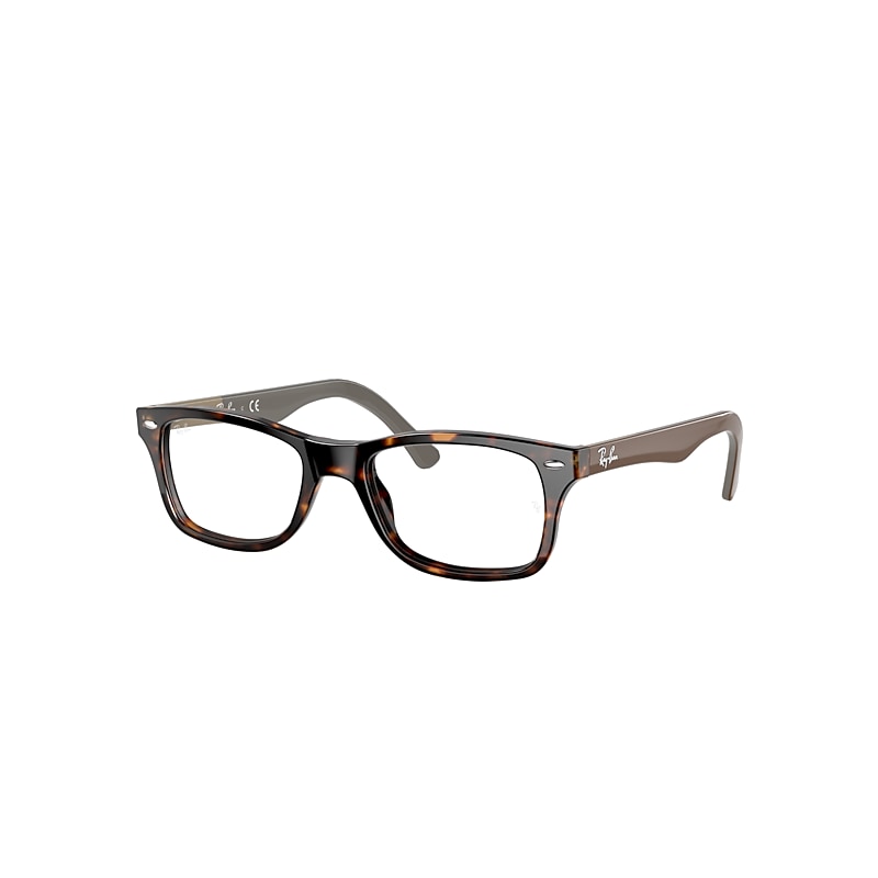 Ray-Ban Rb5228 Optics Eyeglasses Brown Frame Clear Lenses Polarized 50-17