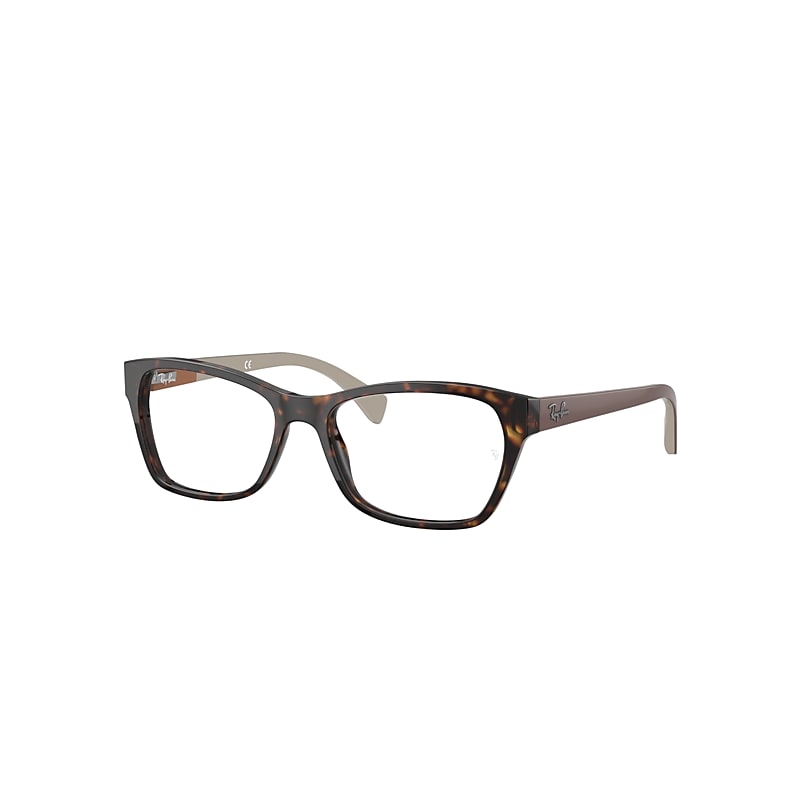 Ray-Ban Rb5298 Eyeglasses Brown Frame Clear Lenses Polarized 53-17
