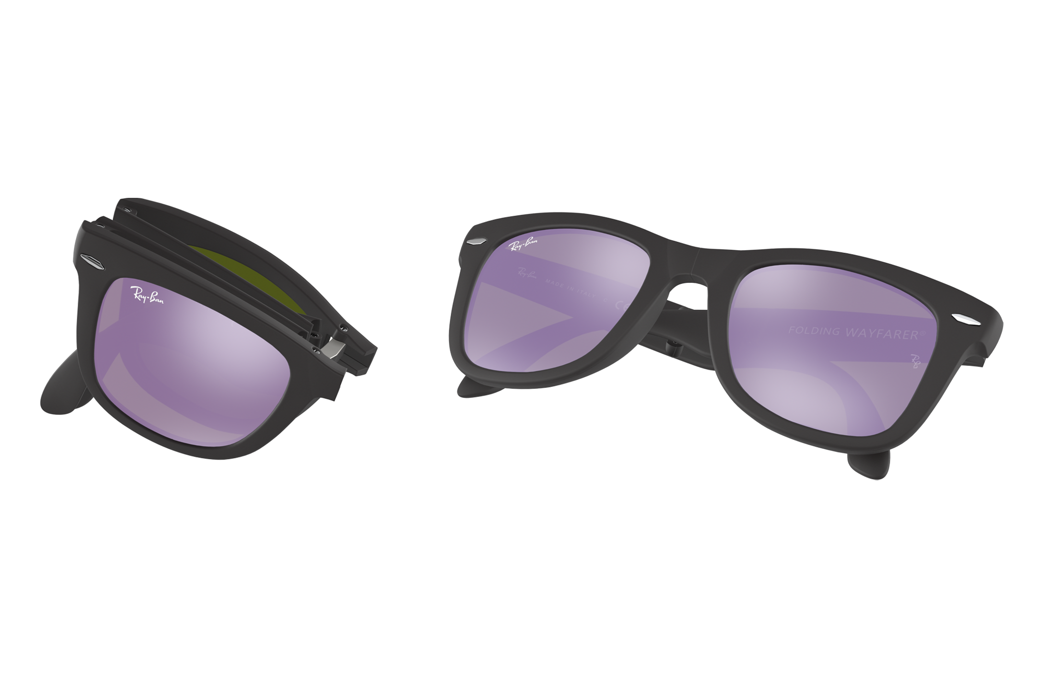 wayfarer purple lens