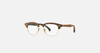 CLUBMASTER WOOD OPTICS Eyeglasses with Brown Frame - RB5154M | Ray