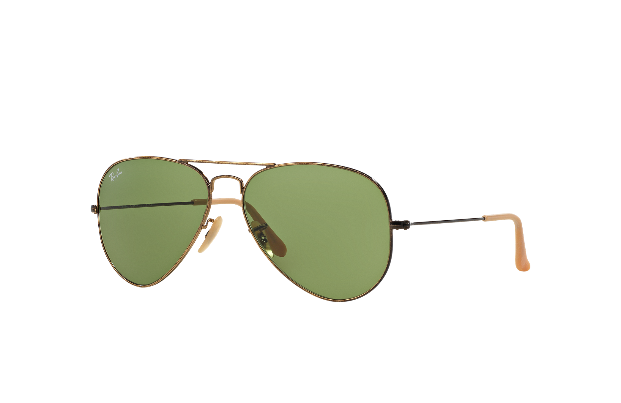 Gold Sunglasses in Green Classic and Aviator Distressed RB3025 RayBan®