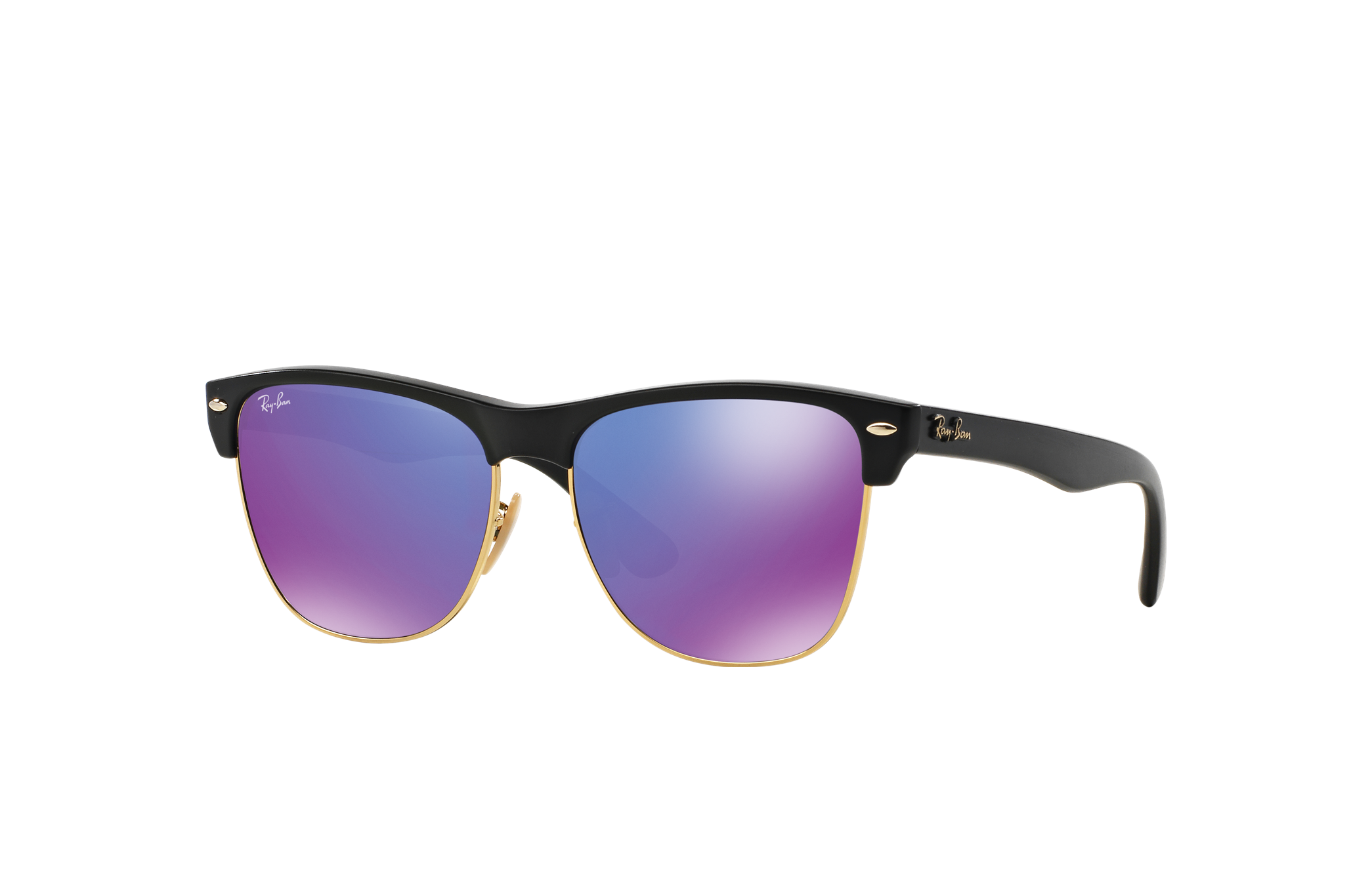 ray ban clubmaster purple lens