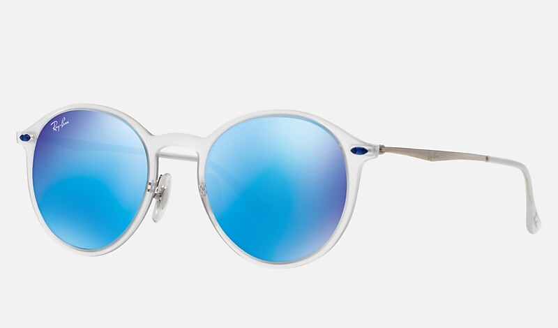 ROUND LIGHT RAY Sunglasses in Transparent and Blue - RB4224