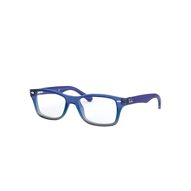 Ray-Ban Rb1531 Optics Kids Eyeglasses Blue Gradient Iridescent Grey Frame Clear Lenses Polarized 46-16