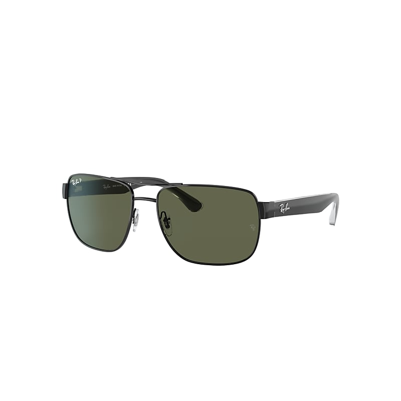Ray-Ban Rb3530 Sunglasses Black Frame Green Lenses Polarized 58-17