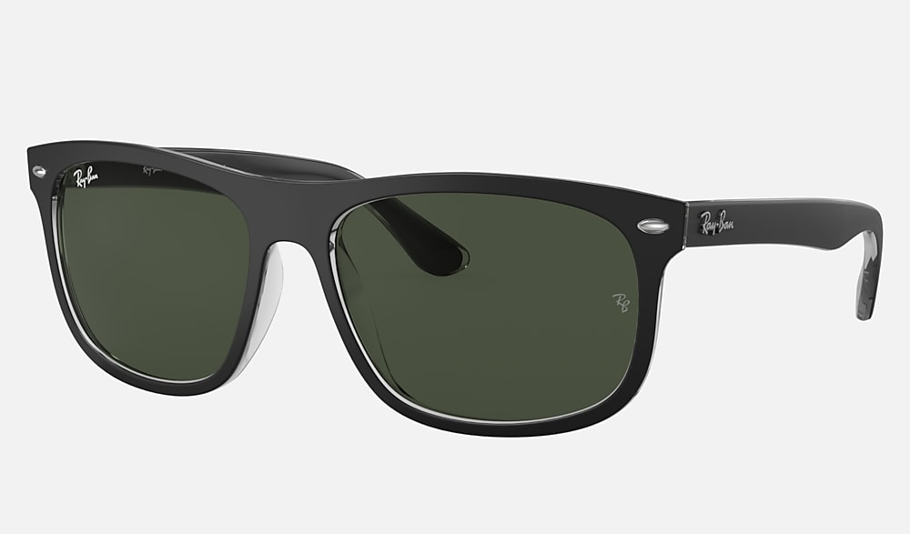 RB4226 Sunglasses in Black On Transparent and Green - RB4226 | Ray