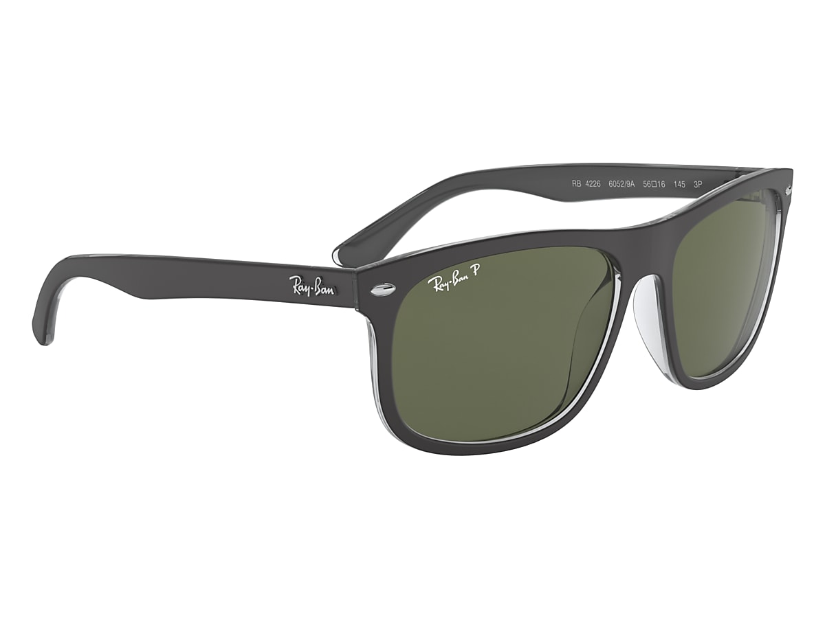 RB4226 Sunglasses in Black On Transparent and Green - RB4226 | Ray 