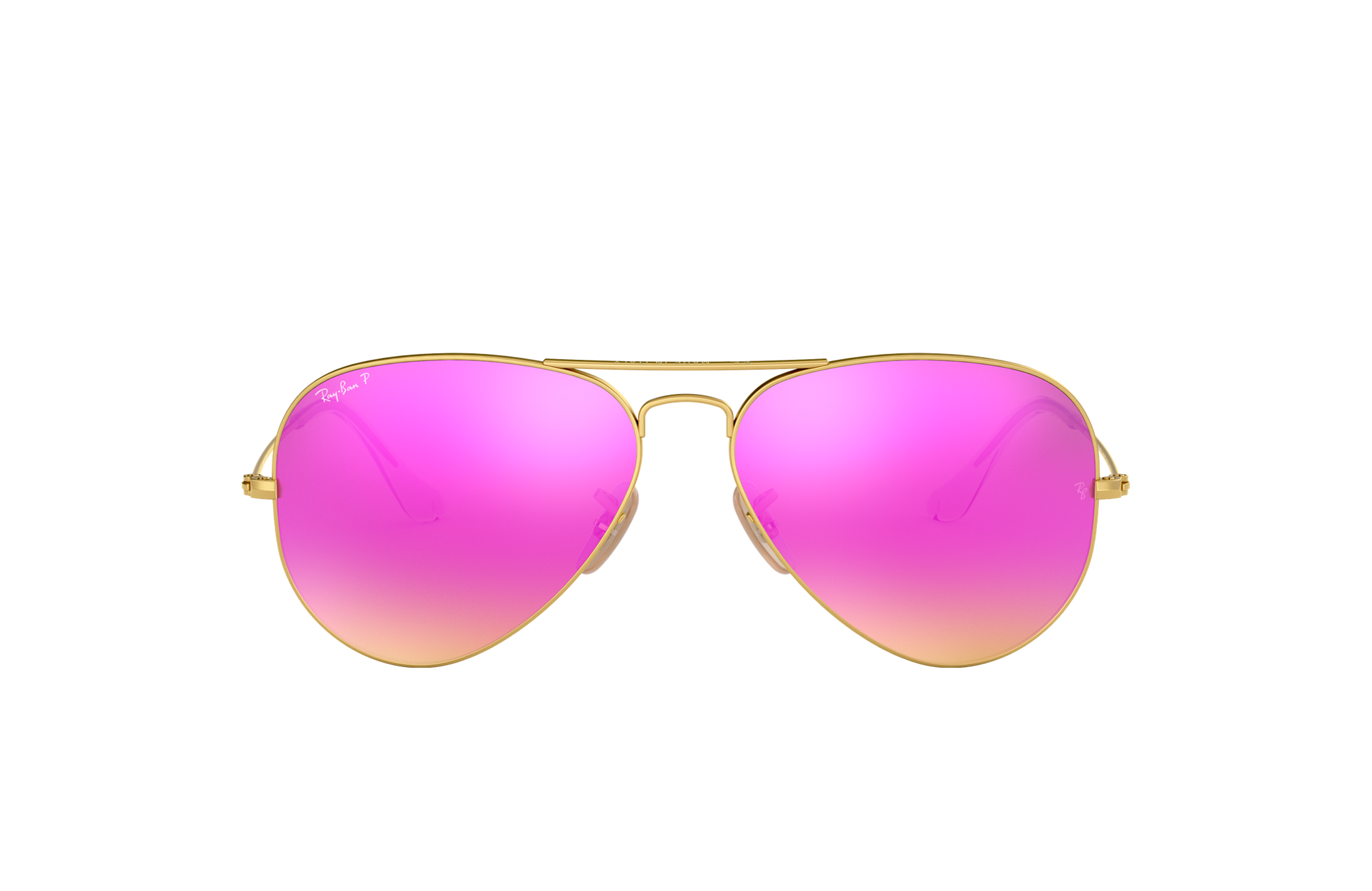 Ray-Ban RB3765 - Aviator Copper Clear Pink Frame Sunglasses For Women |  Eyebuydirect