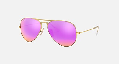AVIATOR FLASH LENSES Sunglasses in Bronze-Copper and Lilac Mirror