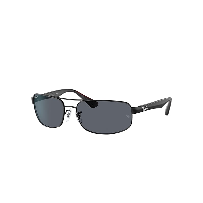 Ray-Ban Rb3445 Sunglasses Black Frame Grey Lenses Polarized 61-17