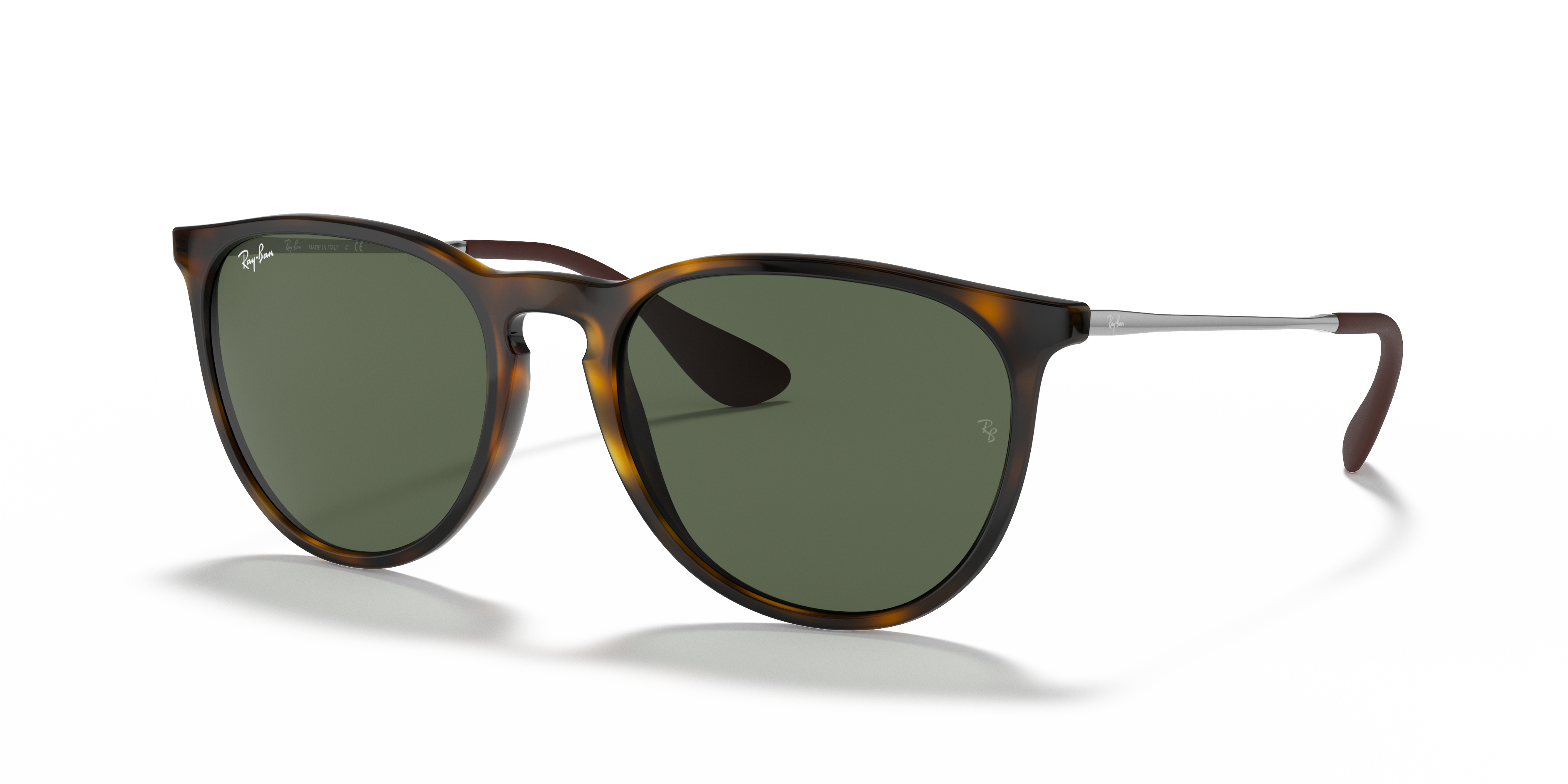 Erika Classic Sunglasses in Tortoise and Green | Ray-Ban®