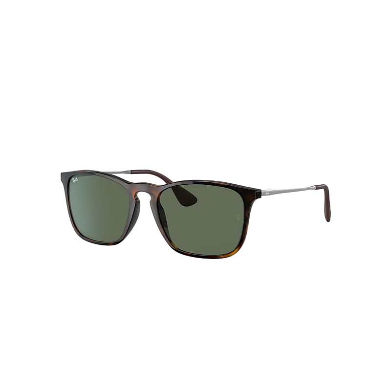 Ray-Ban Chris Sunglasses Gunmetal Frame Green Lenses 54-18
