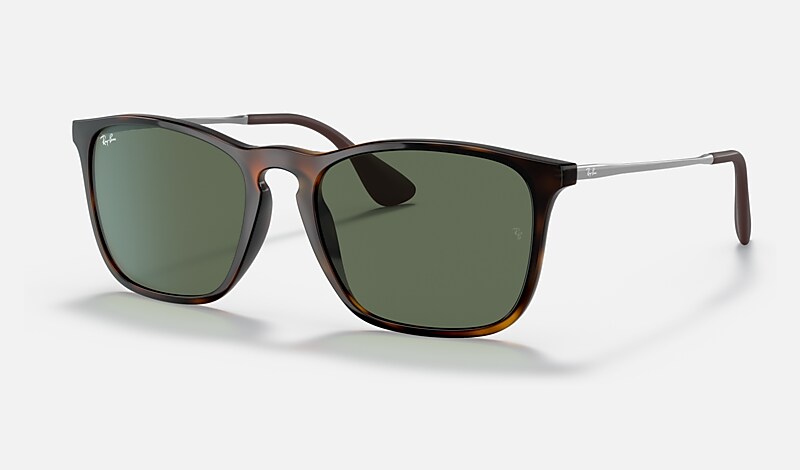 CHRIS Sunglasses in Light Havana and Green - RB4187 | Ray-Ban®