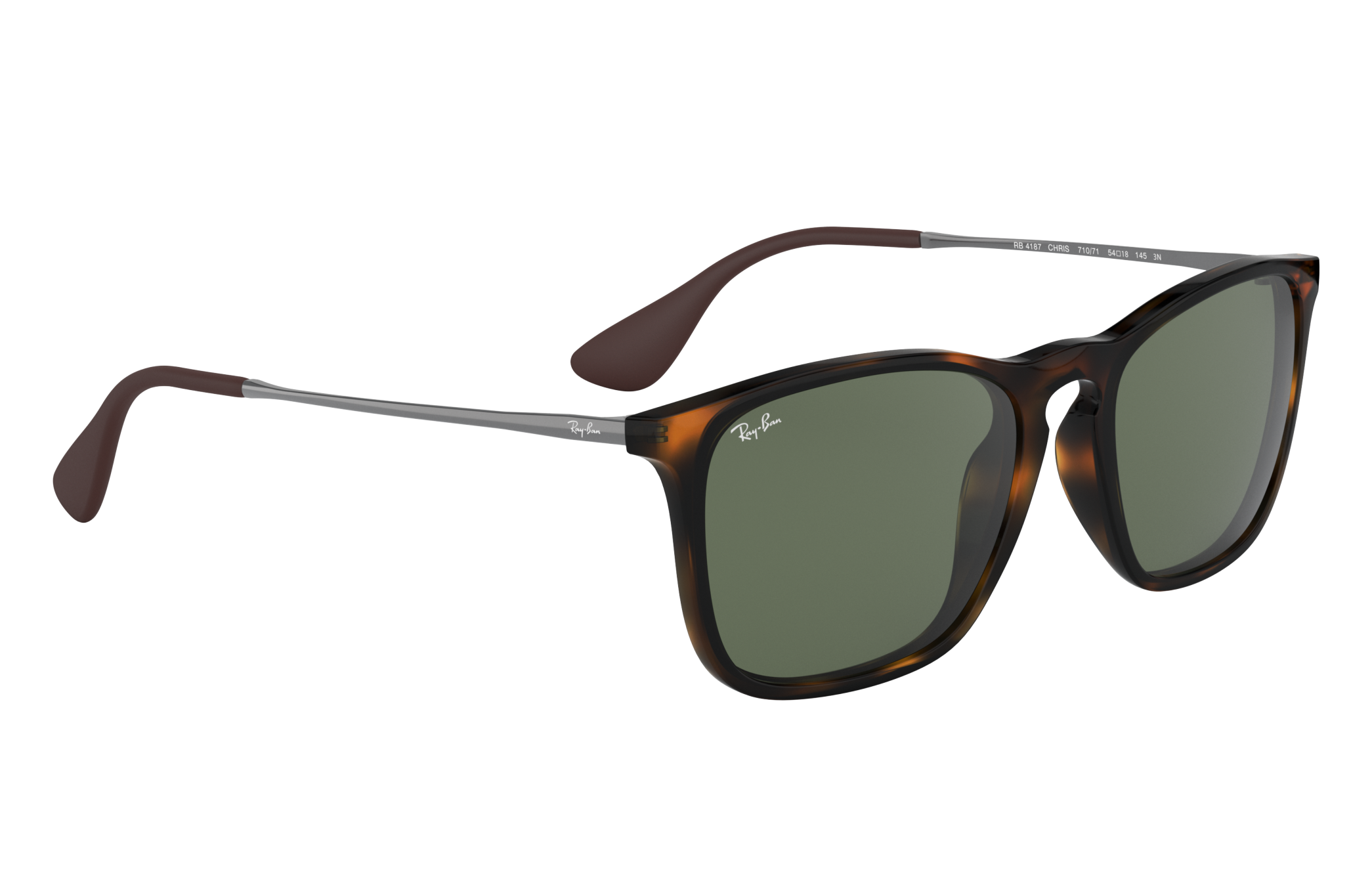 Buyr.com | Sunglasses | Ray-Ban RB4187 Chris Square Sunglasses, Rubber  Havana/Brown Gradient Dark Brown, 54 mm