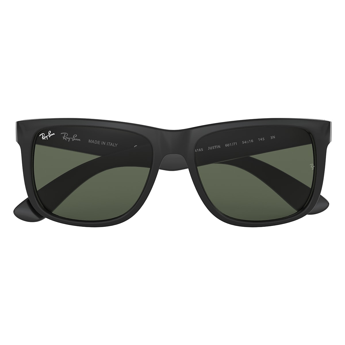 Uitroepteken Vriendin regering Justin Classic Sunglasses in Black and Dark Green | Ray-Ban®
