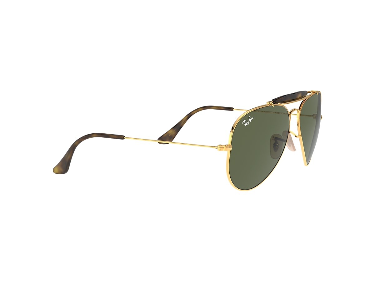 Franje bezoeker zelf Outdoorsman Havana Collection Sunglasses in Gold and Green | Ray-Ban®