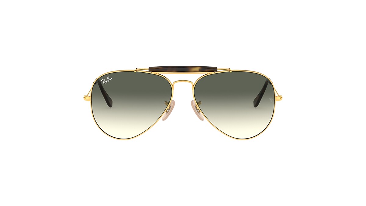 Outdoorsman Havana Collection Sunglasses Gold and Grey | Ray-Ban®