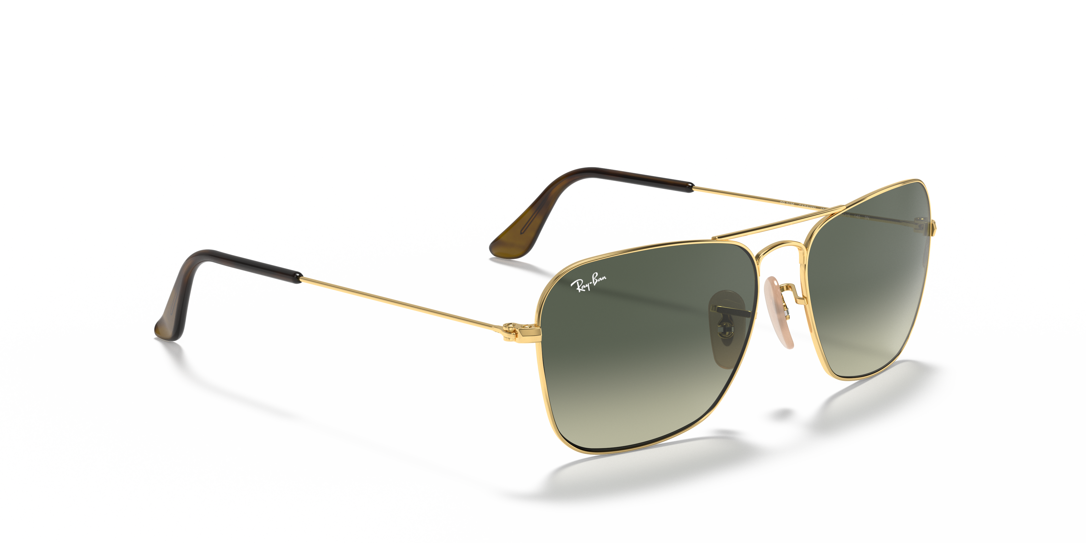 ray ban caravan gold brown