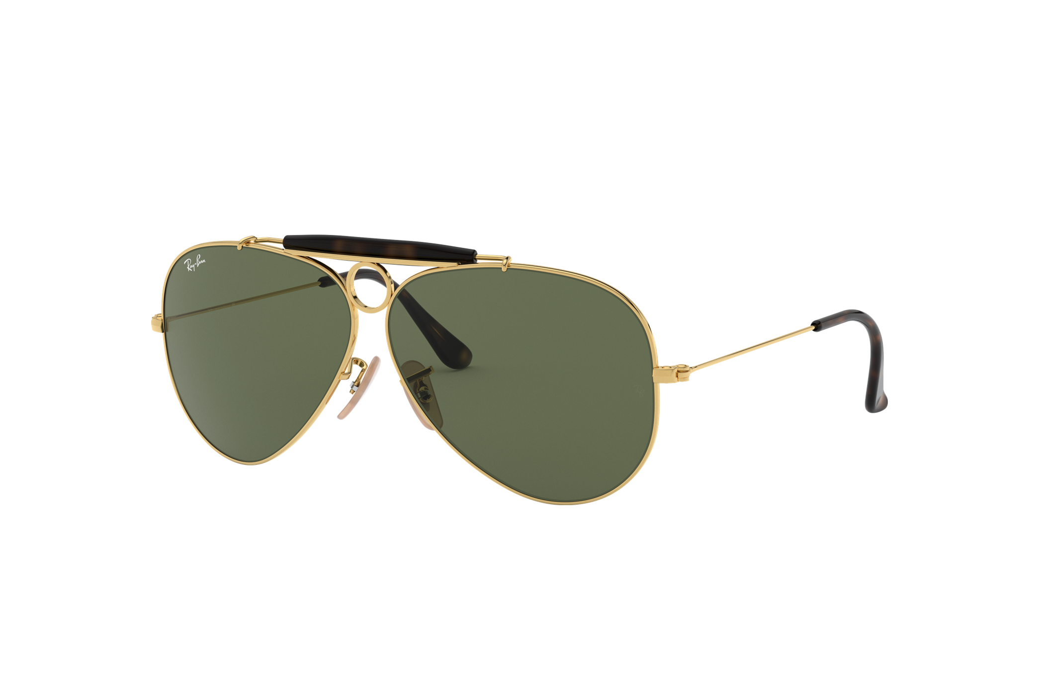 Occhiali da Sole Shooter Havana Collection in Oro e Verde | Ray-Ban®