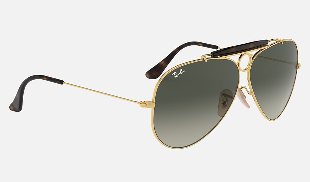 do not do dinosaur anniversary Shooter Havana Collection Sunglasses in Gold and Grey | Ray-Ban®