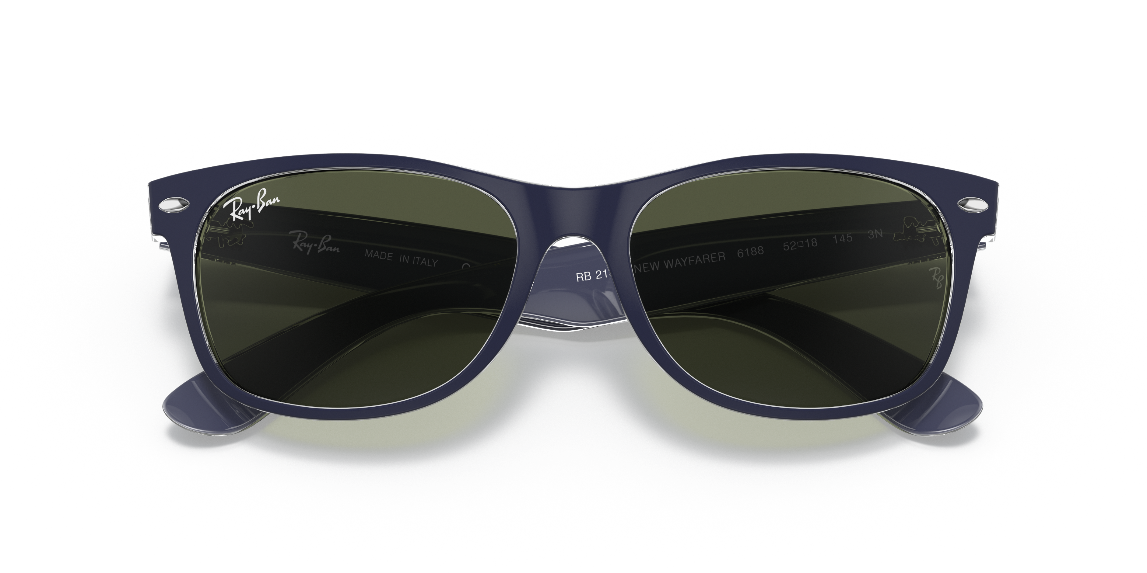 New Wayfarer Bicolor Sunglasses in Blue and Green | Ray-Ban®