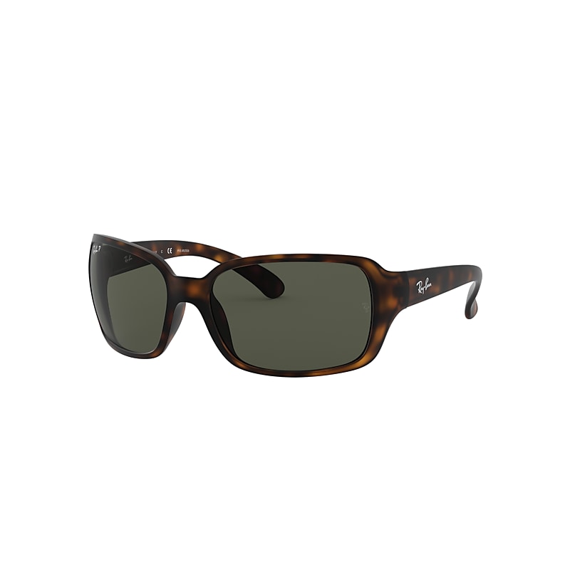 Ray-Ban Rb4068 Sunglasses Tortoise Frame Green Lenses Polarized 60-17