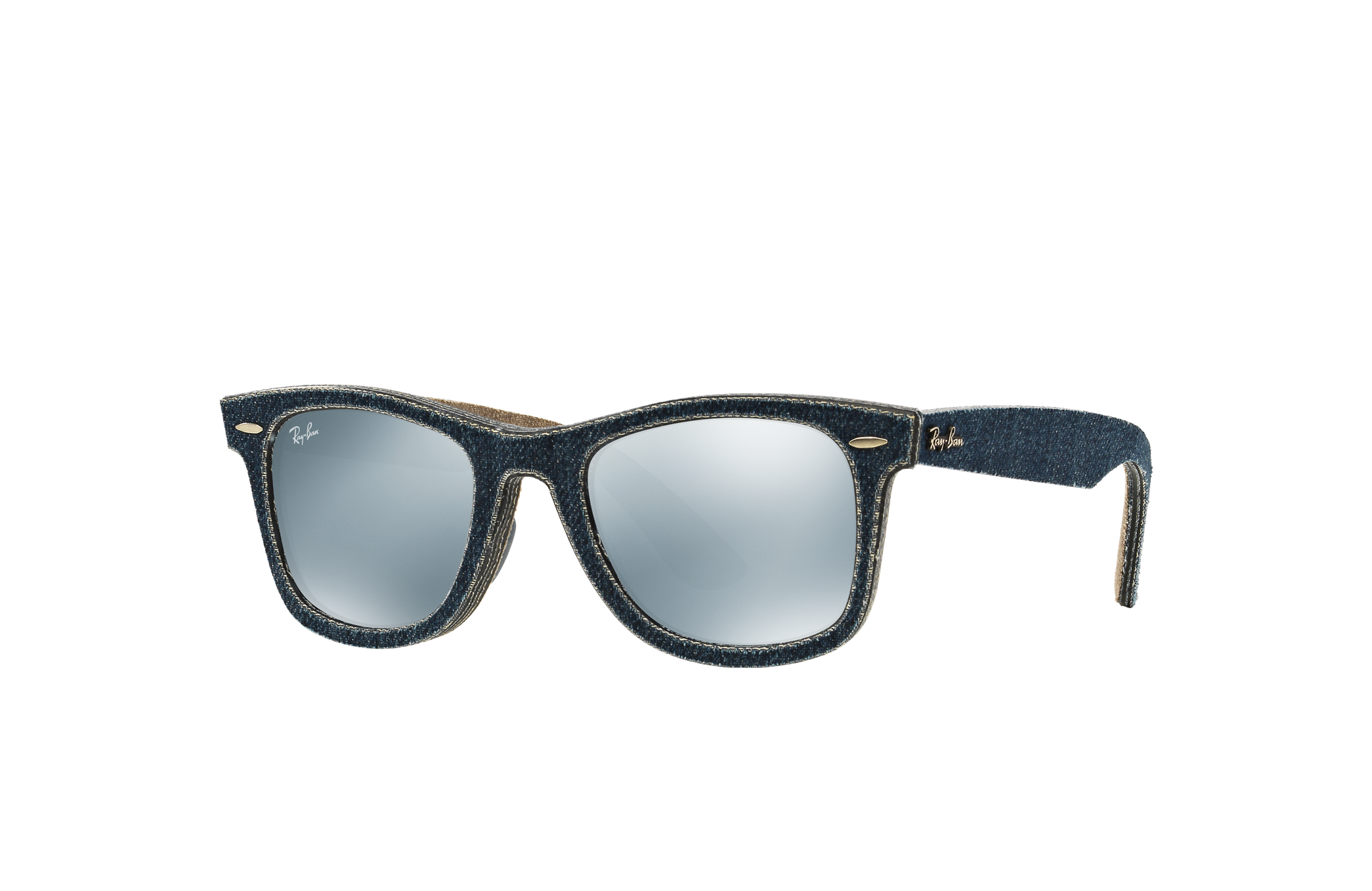 Original Wayfarer Denim Sunglasses in Blue Denim and Silver | Ray-Ban®