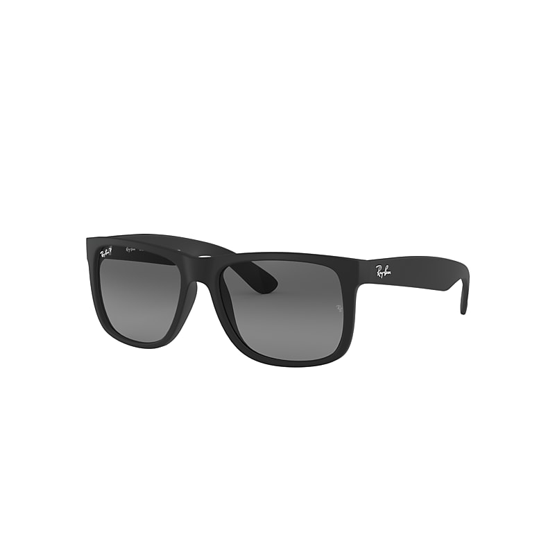 Ray-Ban Justin Classic Sunglasses Black Frame Grey Lenses Polarized 54-16