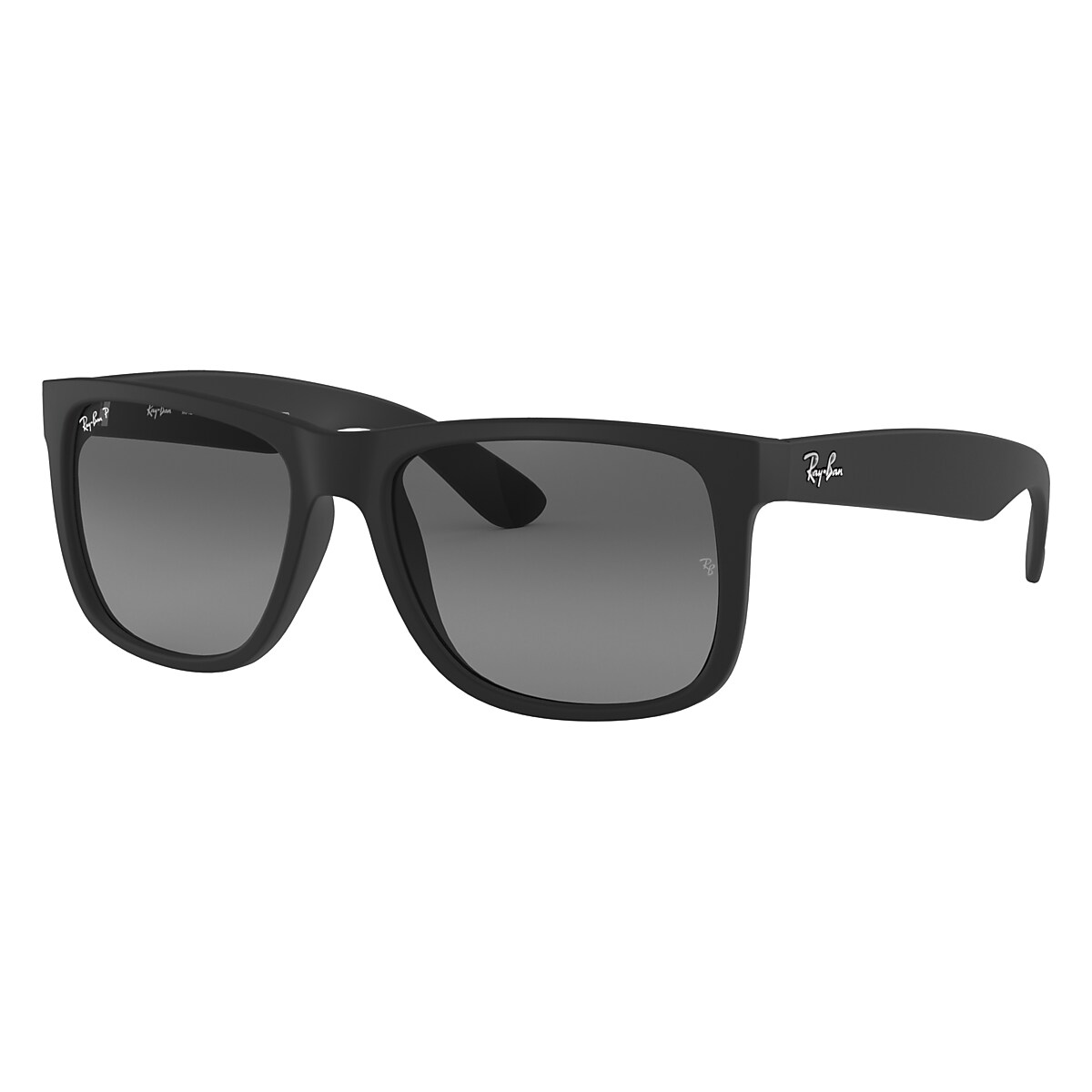 Edele Natte sneeuw Minimaal Justin Classic Sunglasses in Black and Light Grey | Ray-Ban®