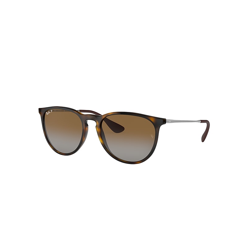 Ray-Ban Erika Classic Sunglasses Gunmetal Frame Brown Lenses Polarized 54-18