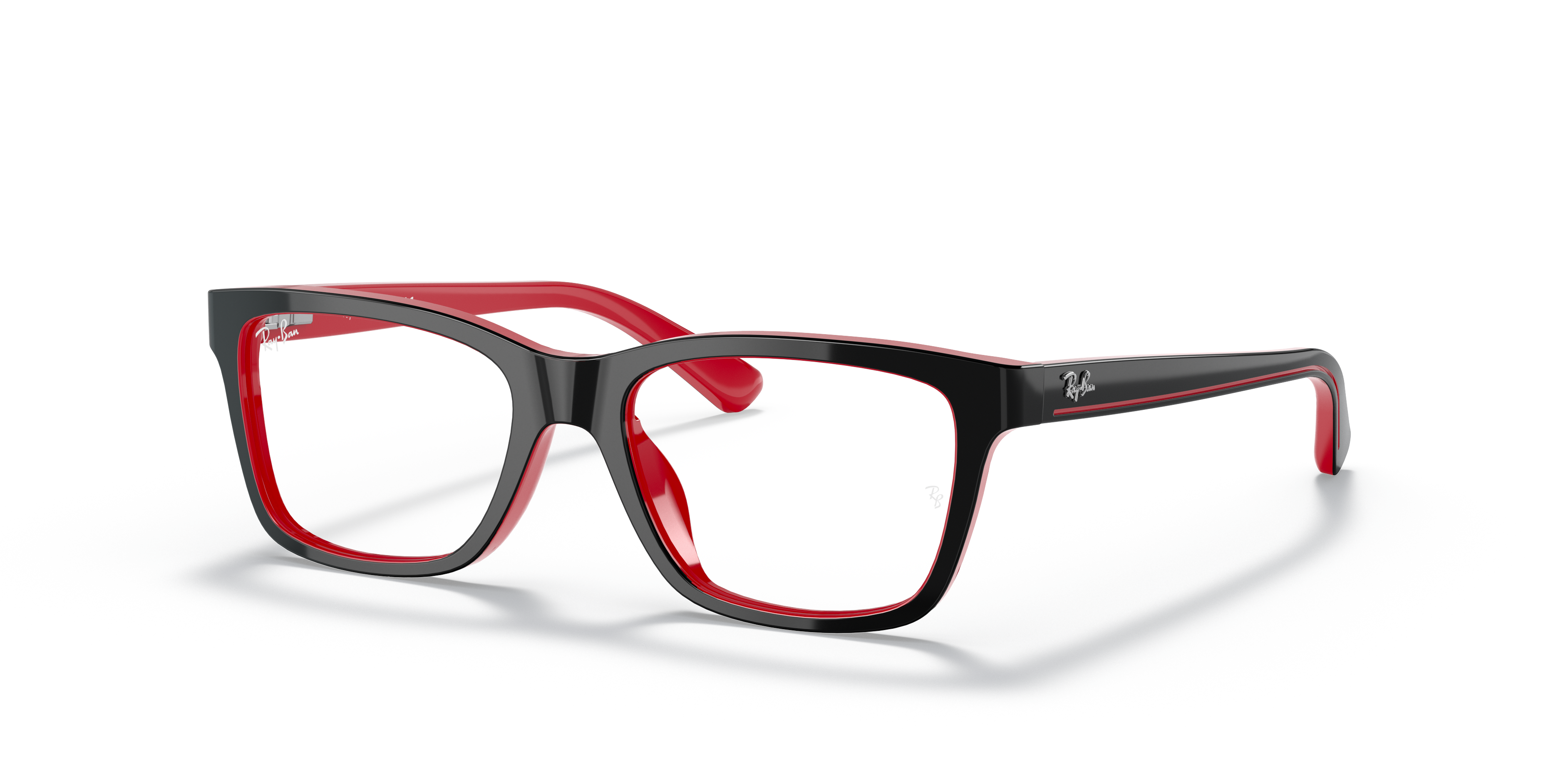 ray ban black and red frame