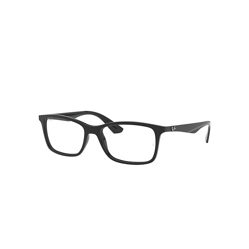 Ray-Ban Rb7047 Optics Eyeglasses Black Frame Clear Lenses Polarized 56-17