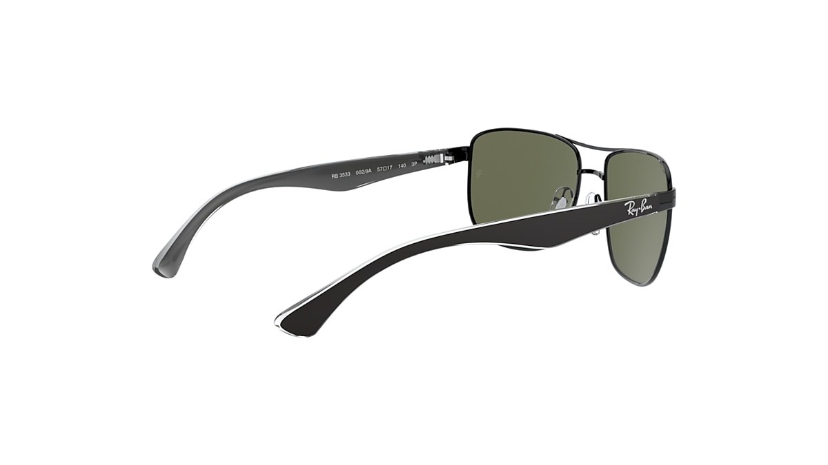 Taiko belly linear The Hotel Rb3533 Sunglasses in Black and Green | Ray-Ban®
