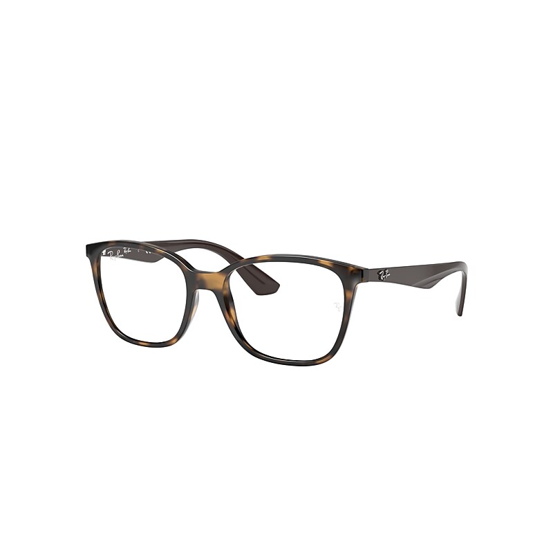 Ray-Ban Rb7066 Eyeglasses Brown Frame Clear Lenses Polarized 54-17