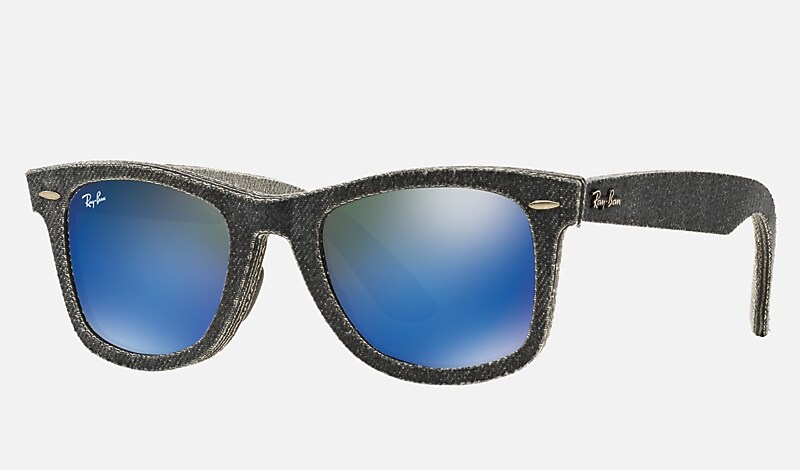 ORIGINAL WAYFARER DENIM Sunglasses in Black Denim and Blue