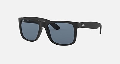 JUSTIN CLASSIC Sunglasses in Rubber Black and Dark Grey RB4165 Ray Ban