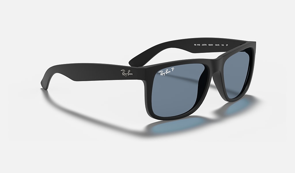 Justin Classic Sunglasses in Black and Dark Blue | Ray-Ban®