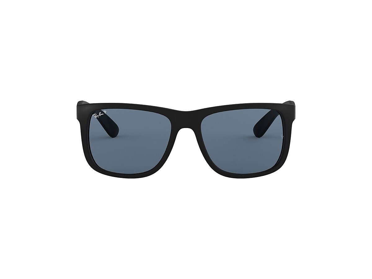 JUSTIN CLASSIC Sunglasses in Rubber Black and Blue - RB4165F