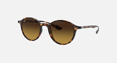 ROUND LITEFORCE Sunglasses in Havana and Brown Gradient