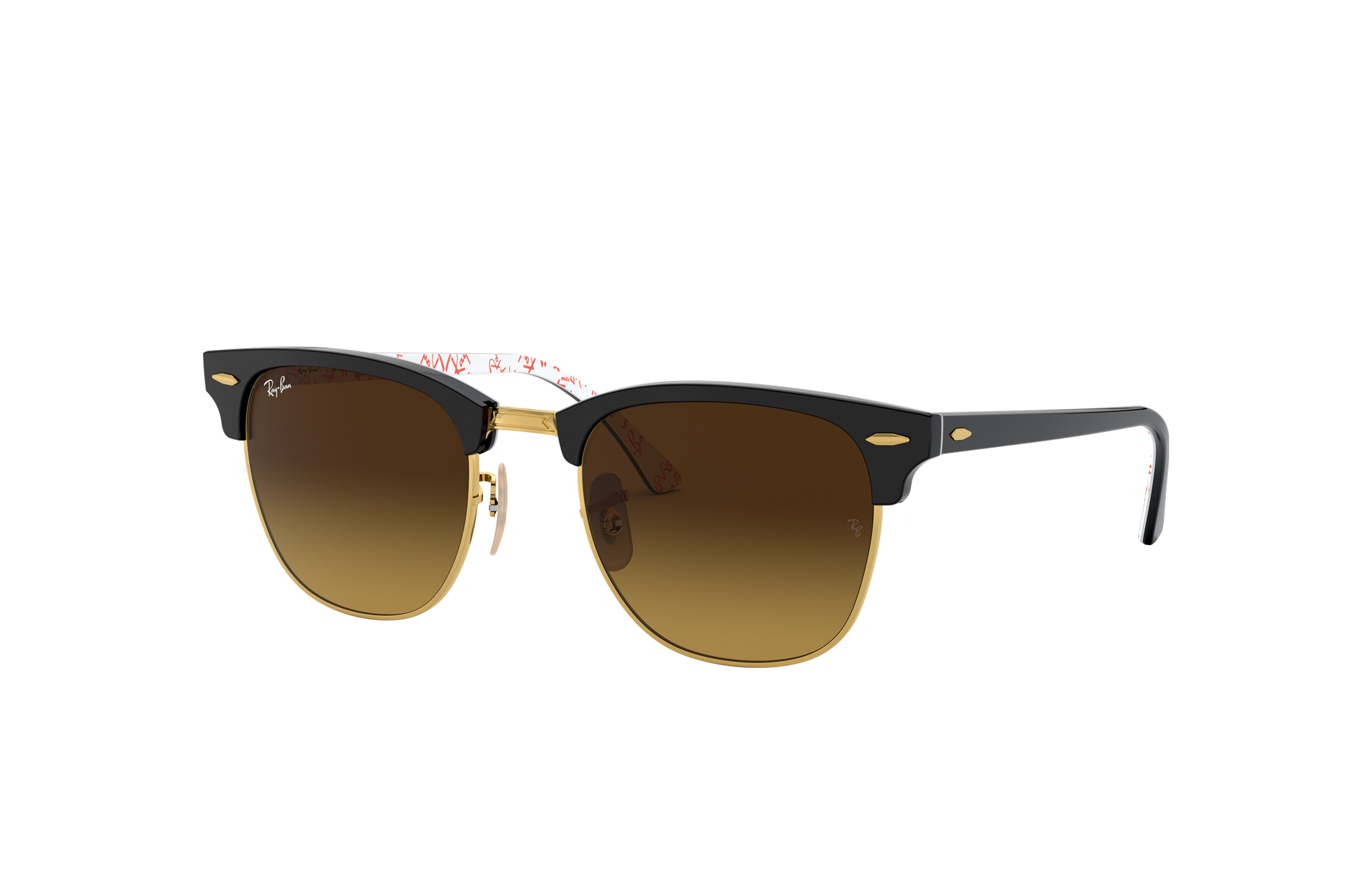 ray ban clubmaster brown gradient