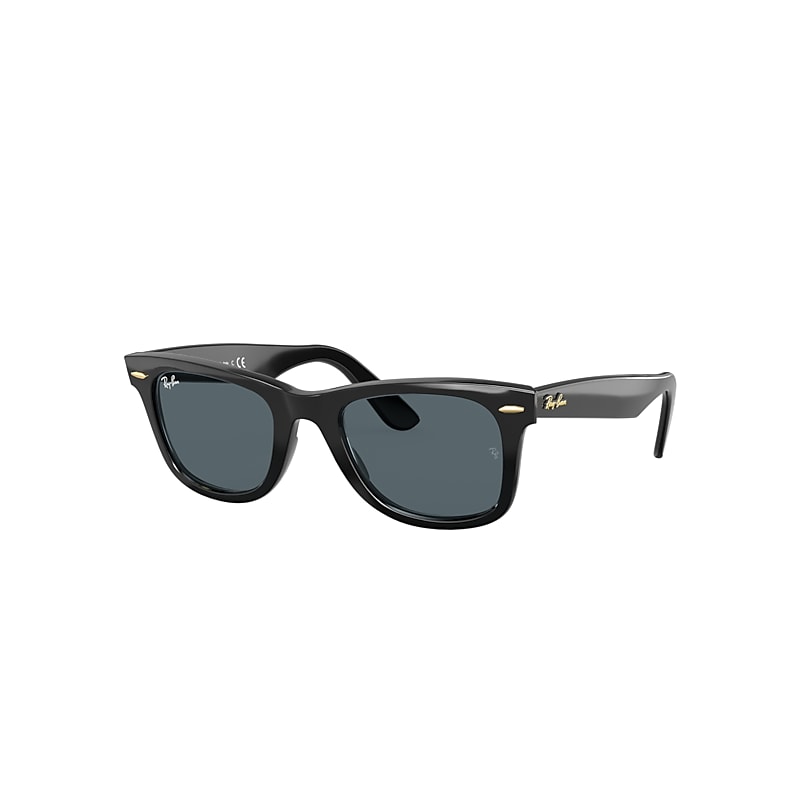 Ray-Ban Original Wayfarer @collection Sunglasses Black Frame Blue Lenses 50-22