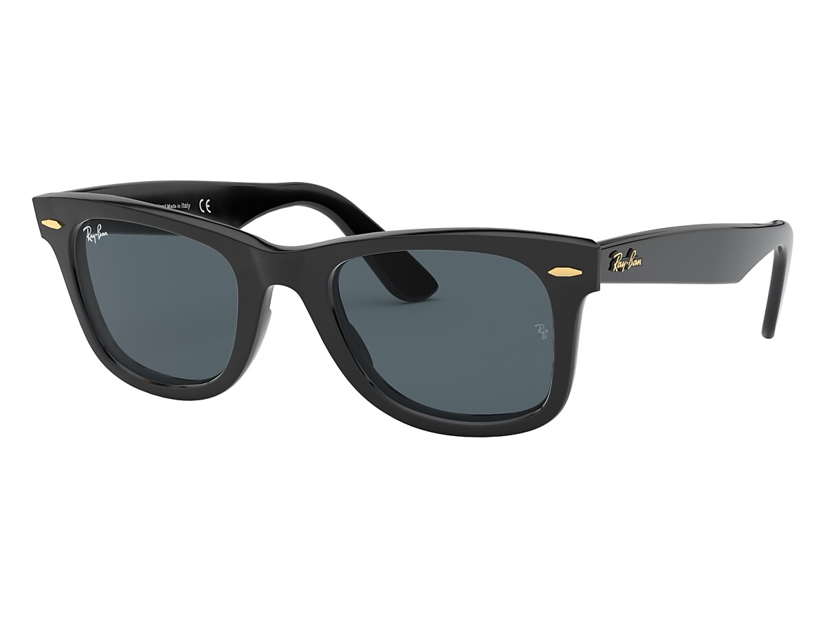 Original Wayfarer @collection Sunglasses in Black and Blue/Grey | Ray-Ban®