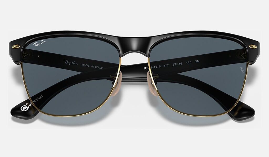 Clubmaster Oversized @collection Sunglasses in Black and Blue/Grey | Ray-Ban ®