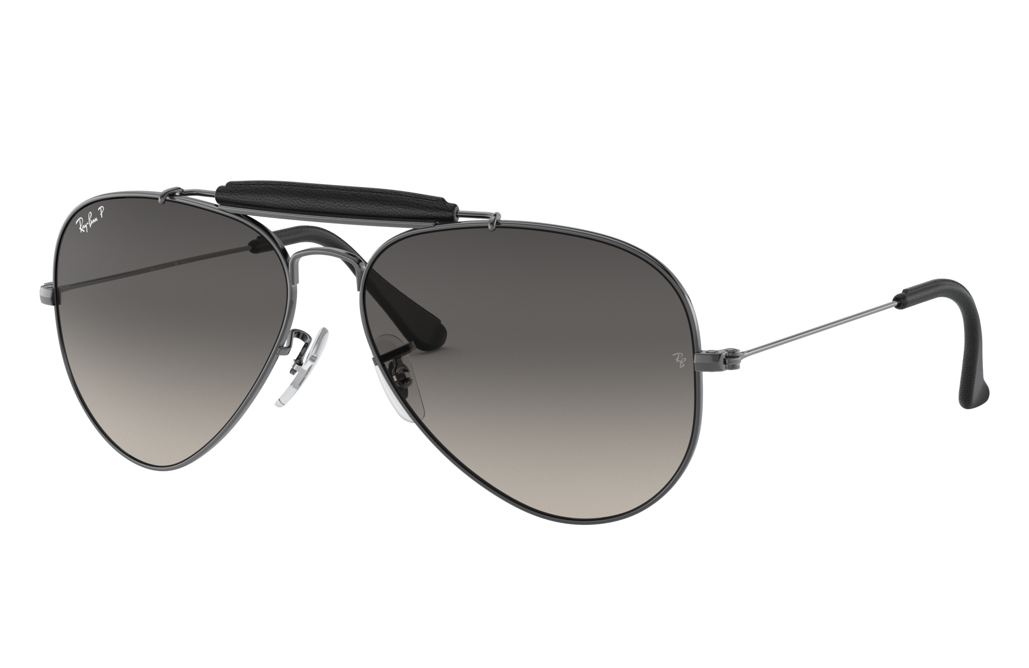 ray ban gunmetal polarized sunglasses